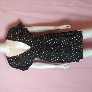 Nasty Gal Call in Sick Black and White Heart Print Mini Dress
